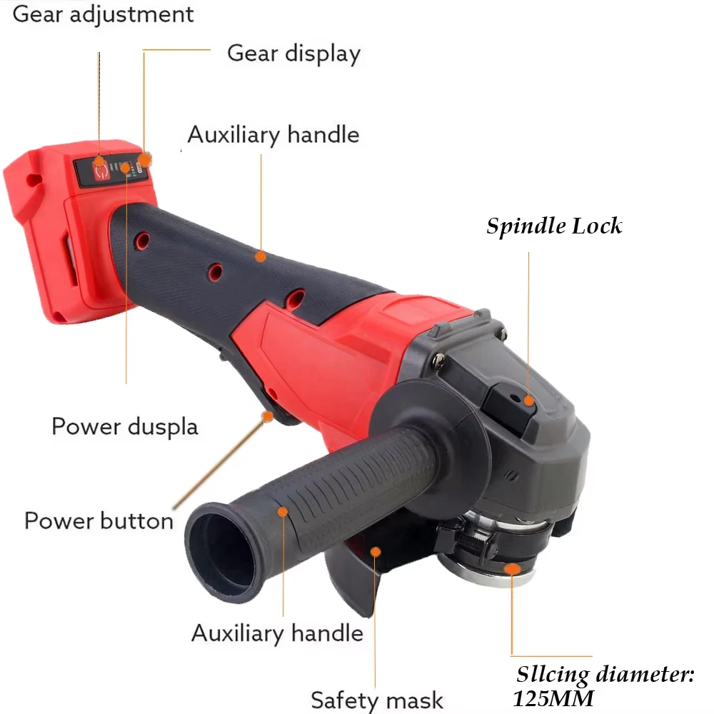 Esmerilhadeira Elétrica de 125 - Brushless Angle Grinder Battery Powered avaliação e preço