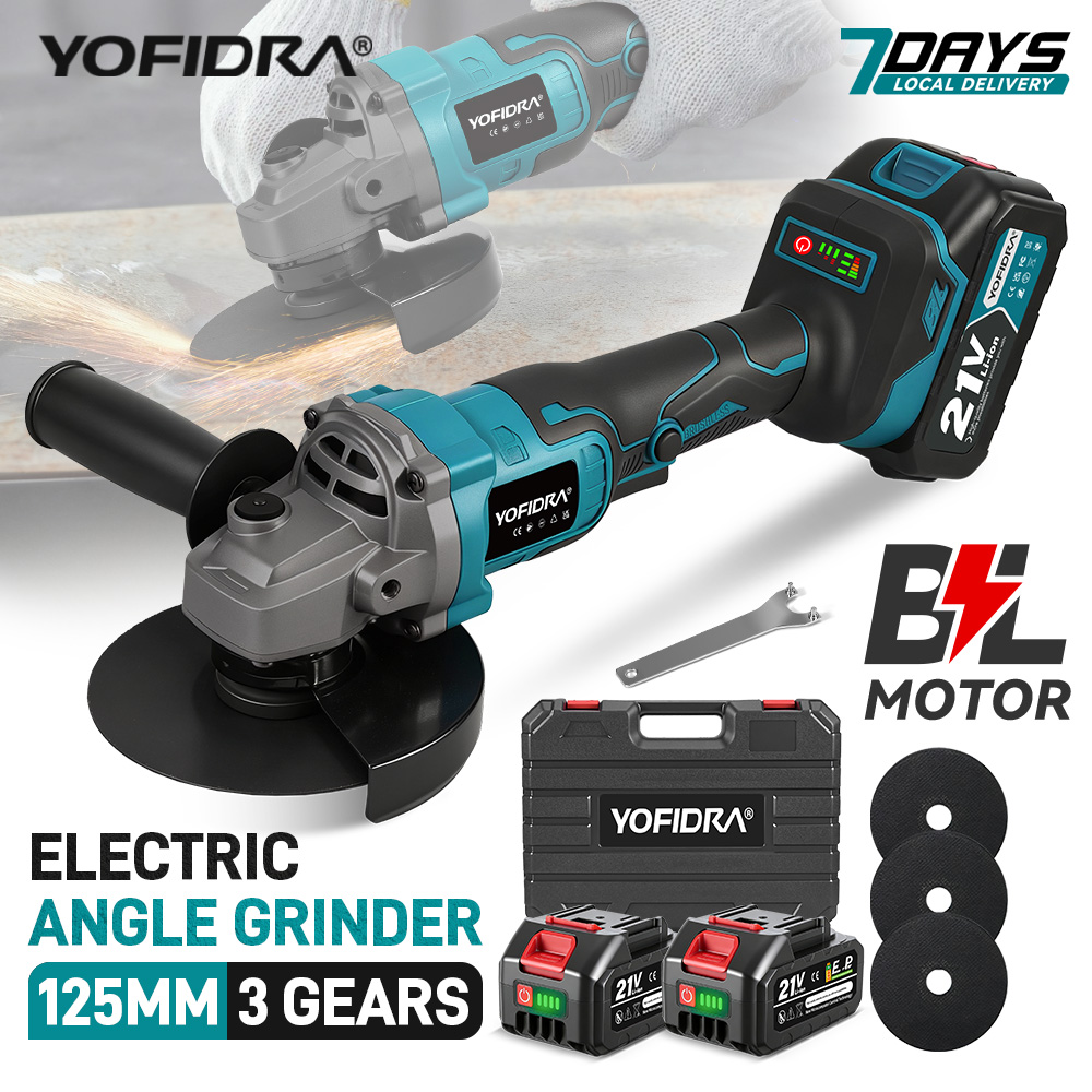Yofidar 125mm moedor de ângulo - Brushless Angle Grinder Battery Powered avaliação e preço