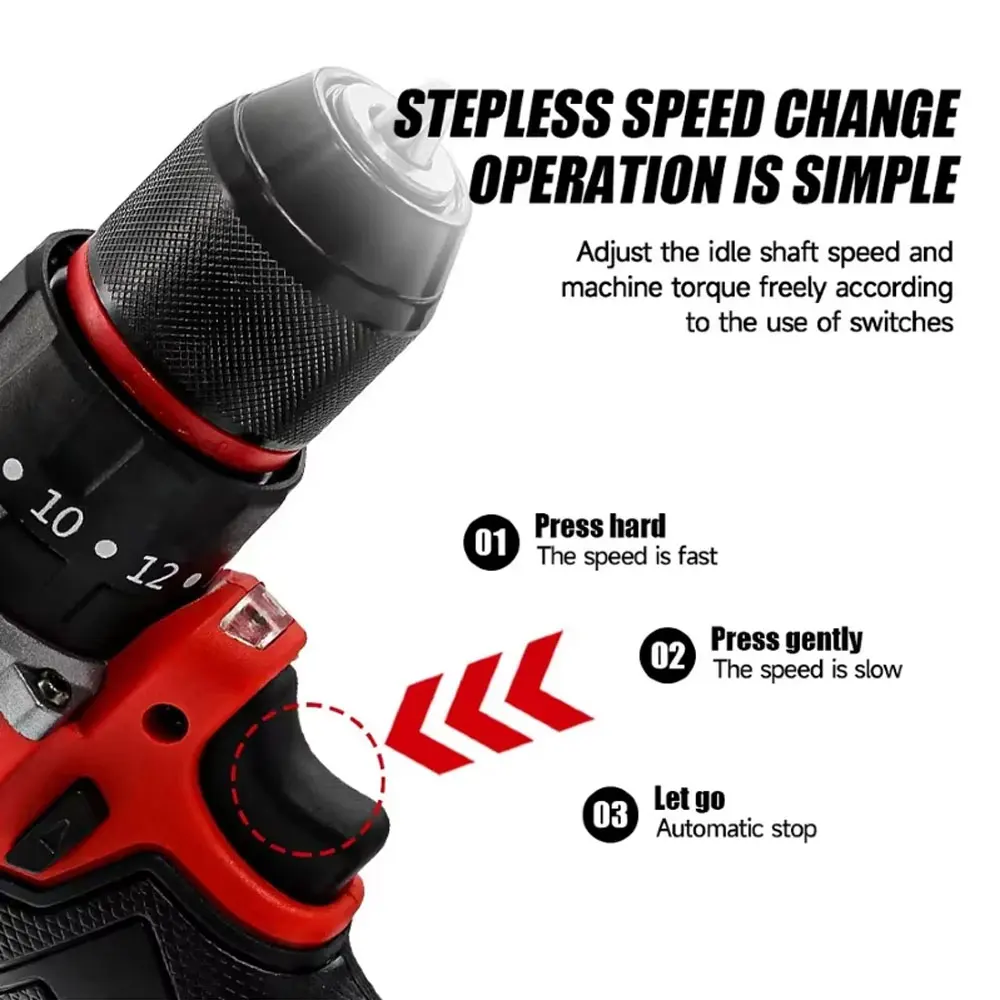 Furadeira de impacto elétrica  - Brushless Cordless Electric Drill 18V avaliação e preço