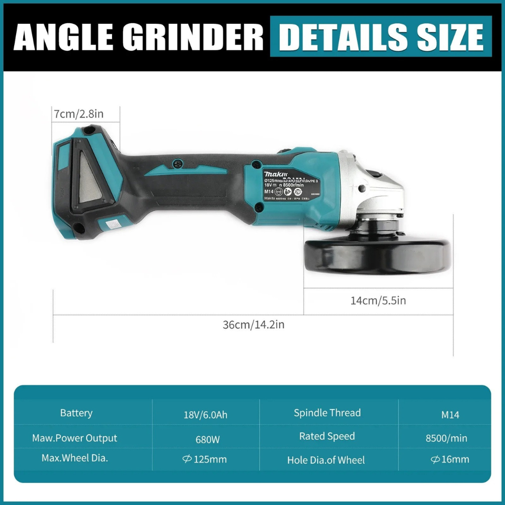 Esmerilhadeira Angular Elétric - Brushless Angle Grinder Battery Powered avaliação e preço