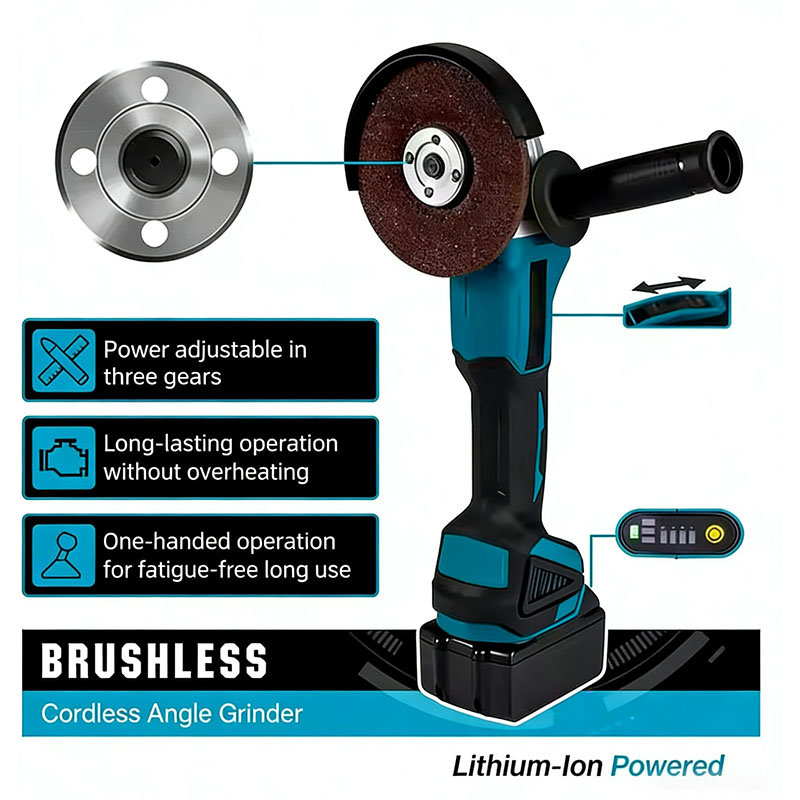 Esmerilhadeira Elétrica Sem Es - Brushless Angle Grinder Battery Powered avaliação e preço